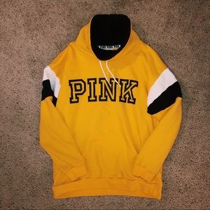 PINK Pullover w/ Hooded Sherpa Neck - Small